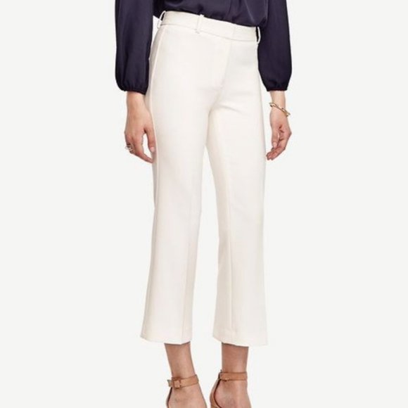 NWT Ann Taylor White Cropped Pants - Picture 1 of 7